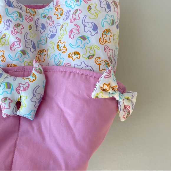 Elephant Print and Pink Tote Bag - Picture 2 of 12